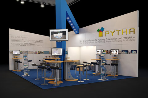 Ein mit PYTHA geplanter Messestand