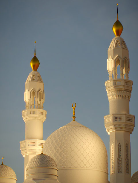 Komplette Konstruktion einer Moschee in den Vereinigten Arabischen Emiraten